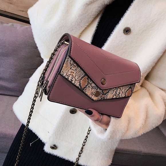 🆕 LILLE Snakeskin Crossbody Shoulder Bag - Picture 2 of 7